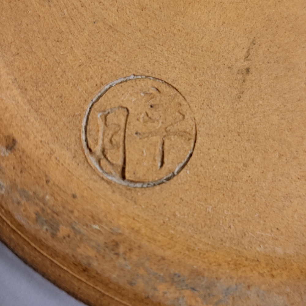 Japanese Wabisabi Ceramic Mid-century Pinched Bowl Signed - Picture 11 of 11